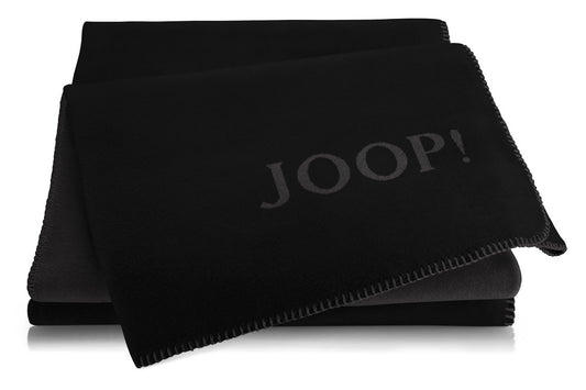 JOOP Wohndecke Uni-Doubleface schwarz-anthrazit
