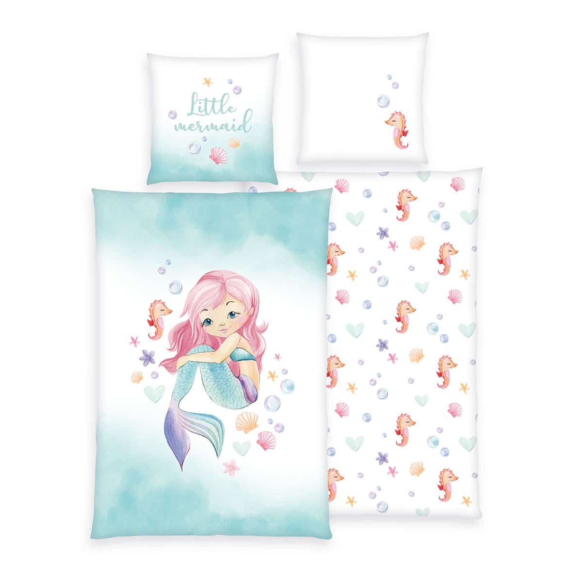 Herding Renforcé Bettwäsche Little mermaid 135/200 cm bunt