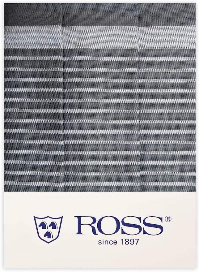 Ross 3er Pack Zwirn Halbleinen Geschirrtücher 914 Streifenfond silber