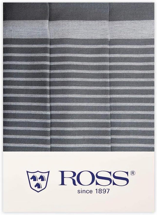 Ross 3er Pack Zwirn Halbleinen Geschirrtücher 914 Streifenfond silber