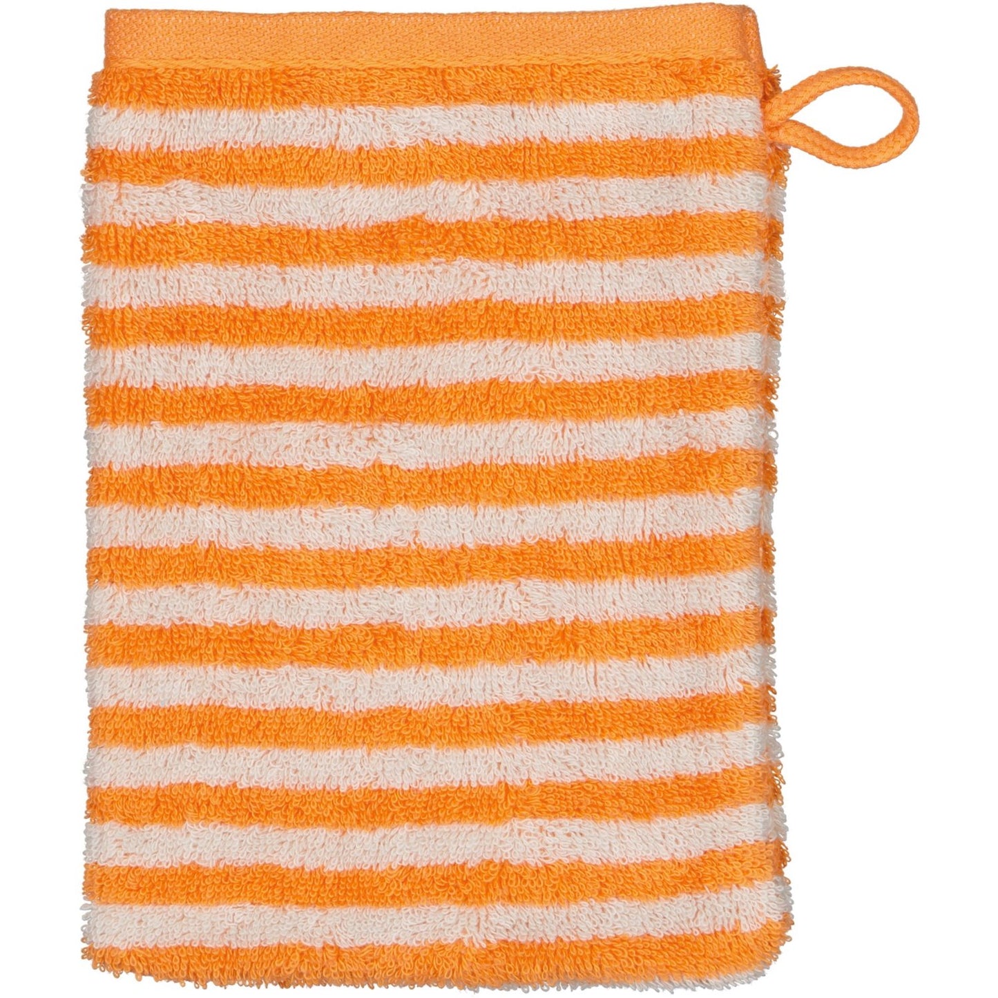 Cawö Waschhandschuh Campus Ringel 955 mandarine