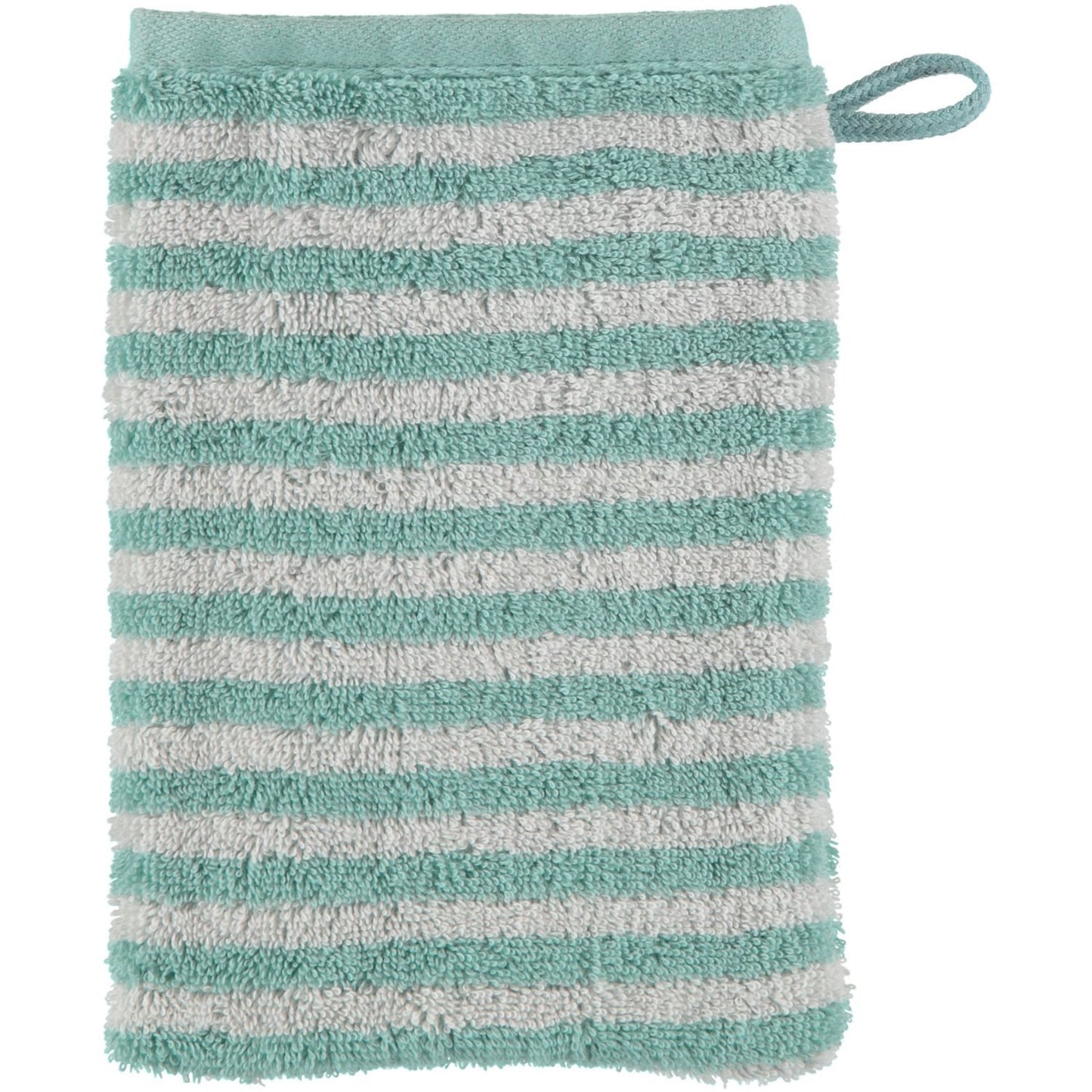 Cawö Waschhandschuh Campus Ringel 955 seegrün