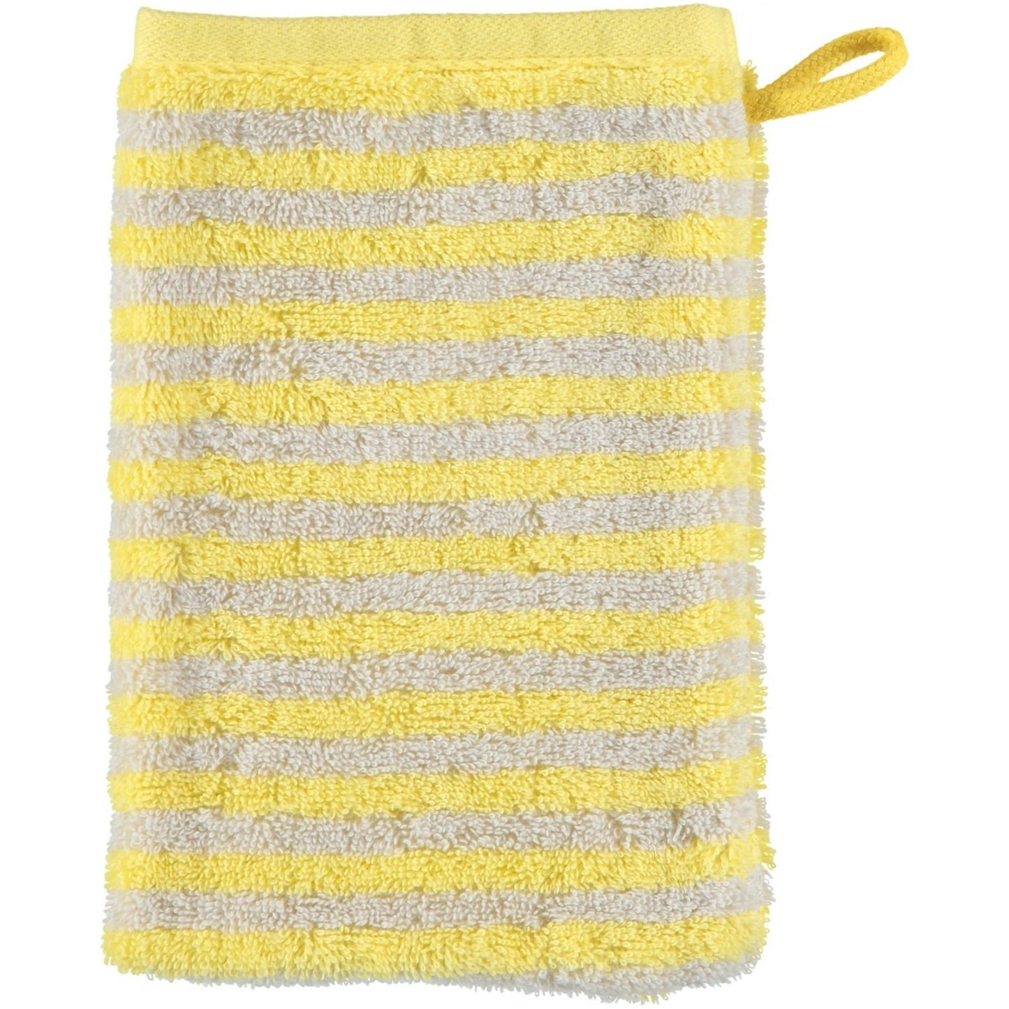 Cawö Waschhandschuh Campus Ringel 955 lemon