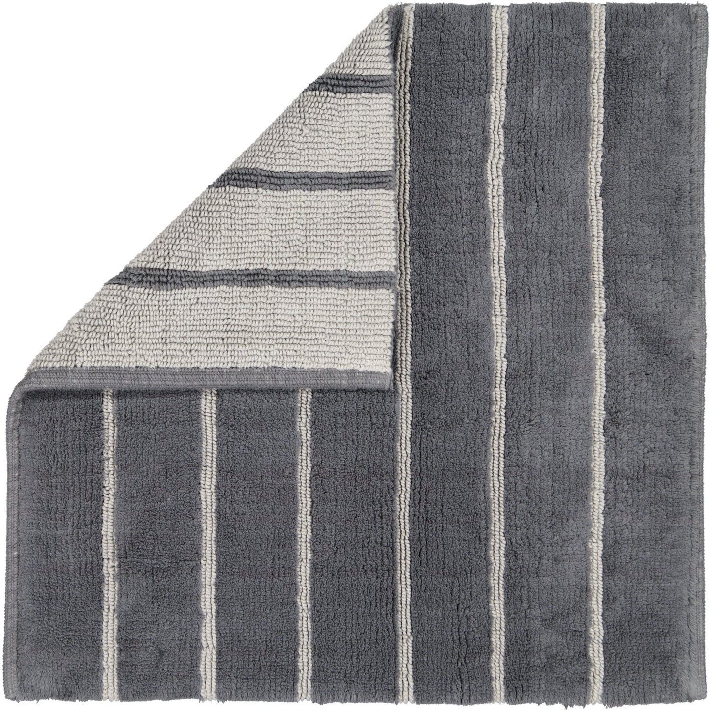 Cawö Badteppich Balance Streifen 1008 anthrazit 60x60