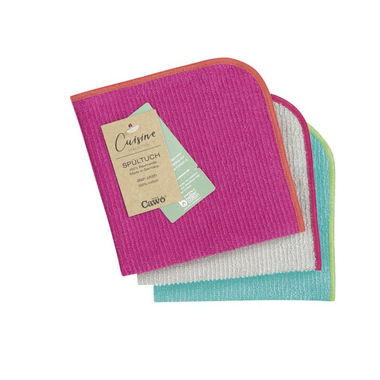 Cawö Spültuch Trio 550 pink-türkis