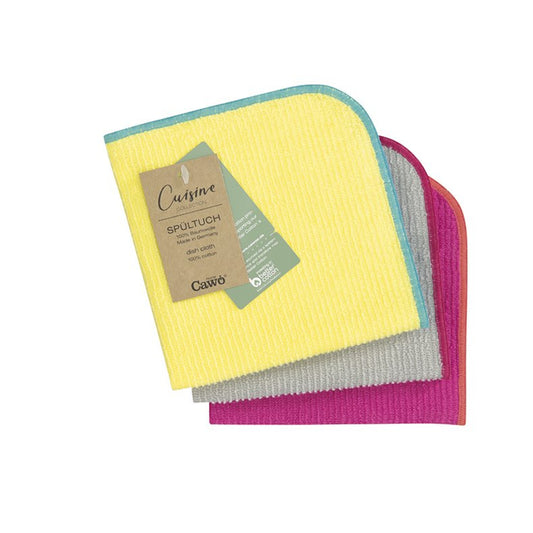Cawö Spültuch Trio 550 lemon-pink