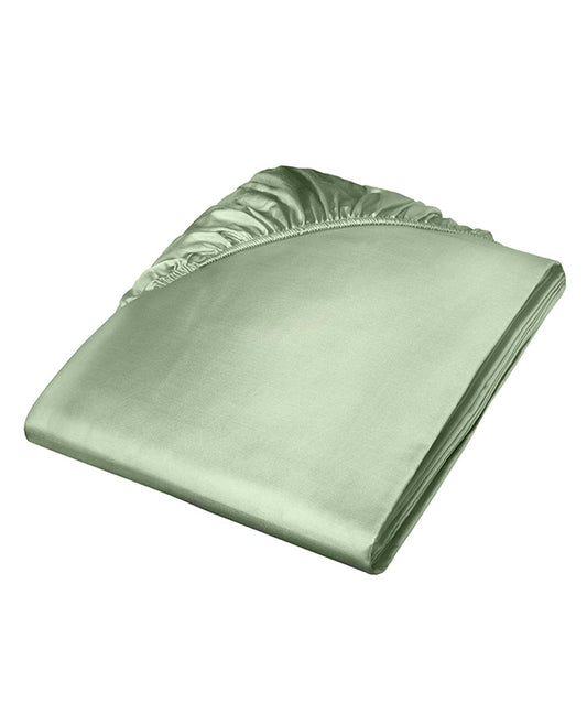 fleuresse Satin Spannbettlaken Colours 200x200 jadegrün