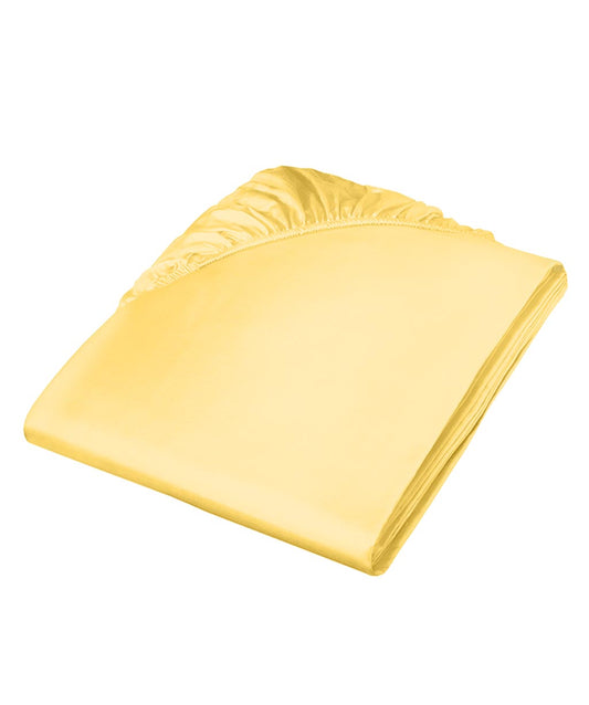 fleuresse Satin Spannbettlaken Colours 200x200 gelb