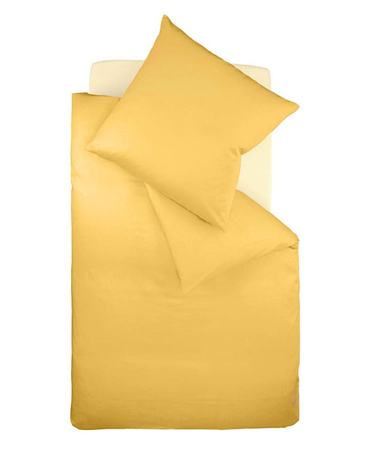 fleuresse Interlock Jersey Bettwäsche Colours Uni 155x200 sonne