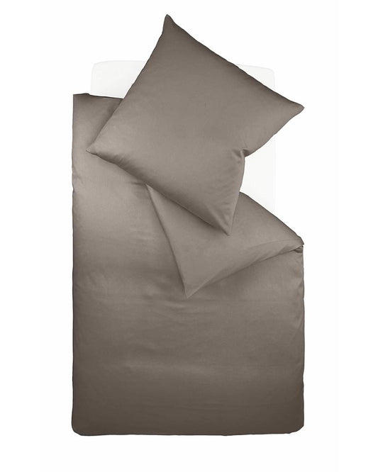 fleuresse Interlock Jersey Bettwäsche Colours Uni 155x220 taupe