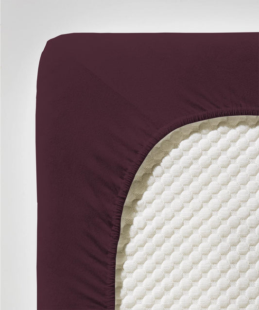fleuresse Jersey Spannbettlaken Jenny C 200x200 pflaume