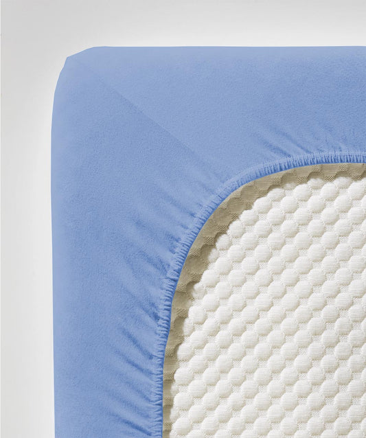fleuresse Jersey Spannbettlaken Comfort 180x200 mittelblau