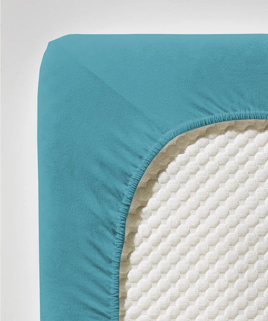 fleuresse Jersey Spannbettlaken Comfort 180x200 petrol