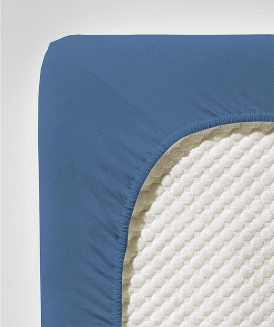 fleuresse Jersey Spannbettlaken Comfort 180x200 denim