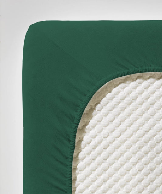 fleuresse Jersey Spannbettlaken Comfort 180x200 jagdgrün