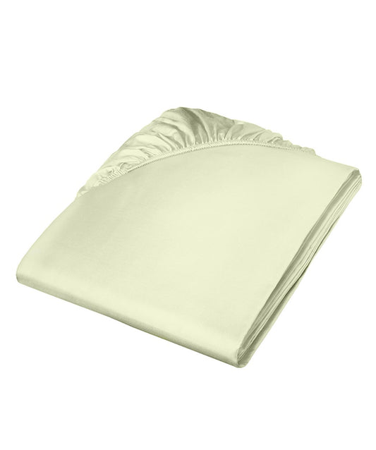 fleuresse Satin Spannbettlaken Colours 200x200 lindgrün