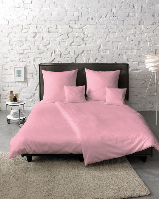fleuresse Mako-Satin Bettwäsche Colours Uni 240x220 pink