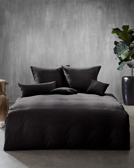 fleuresse Flanell Bettwäsche Lech 603089 135x200 anthrazit