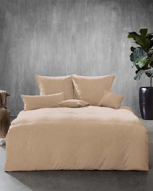 fleuresse Flanell Bettwäsche Lech 603089 135x200 beige