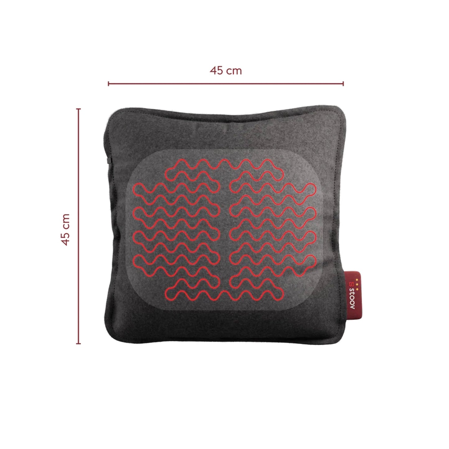 Stoov Wärmekissen Ploov³ Original Dark Grey 45x45 cm