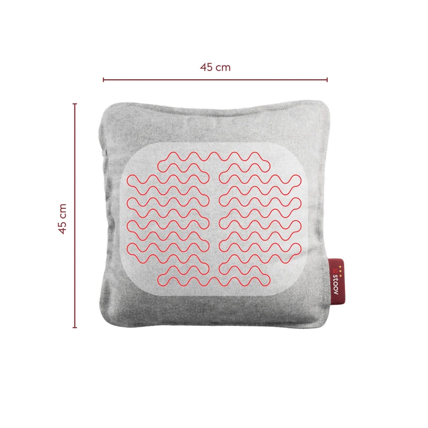Stoov Wärmekissen Ploov³ Original Light Grey 45x45 cm