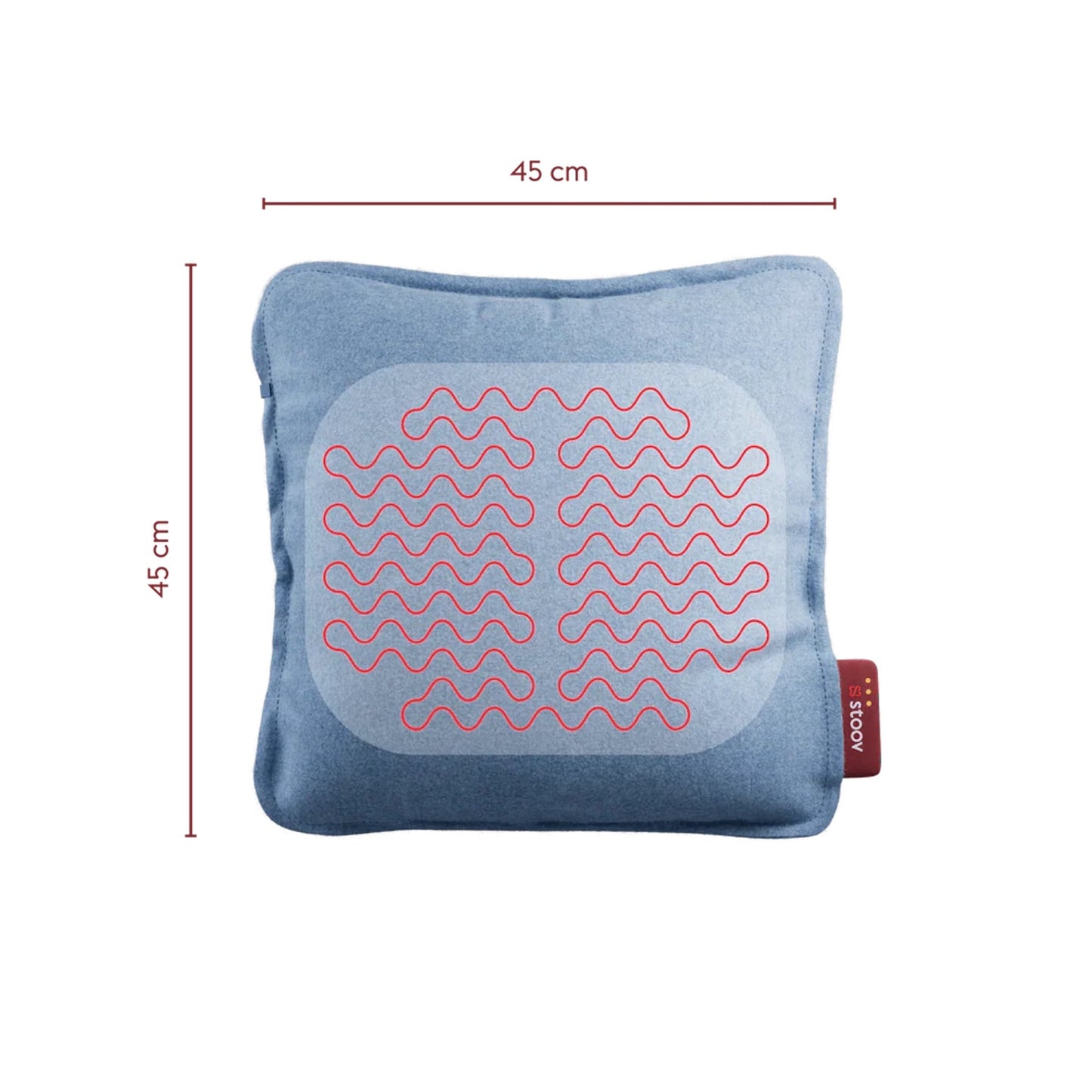 Stoov Wärmekissen Ploov³ Original Mid Blue 45x45 cm