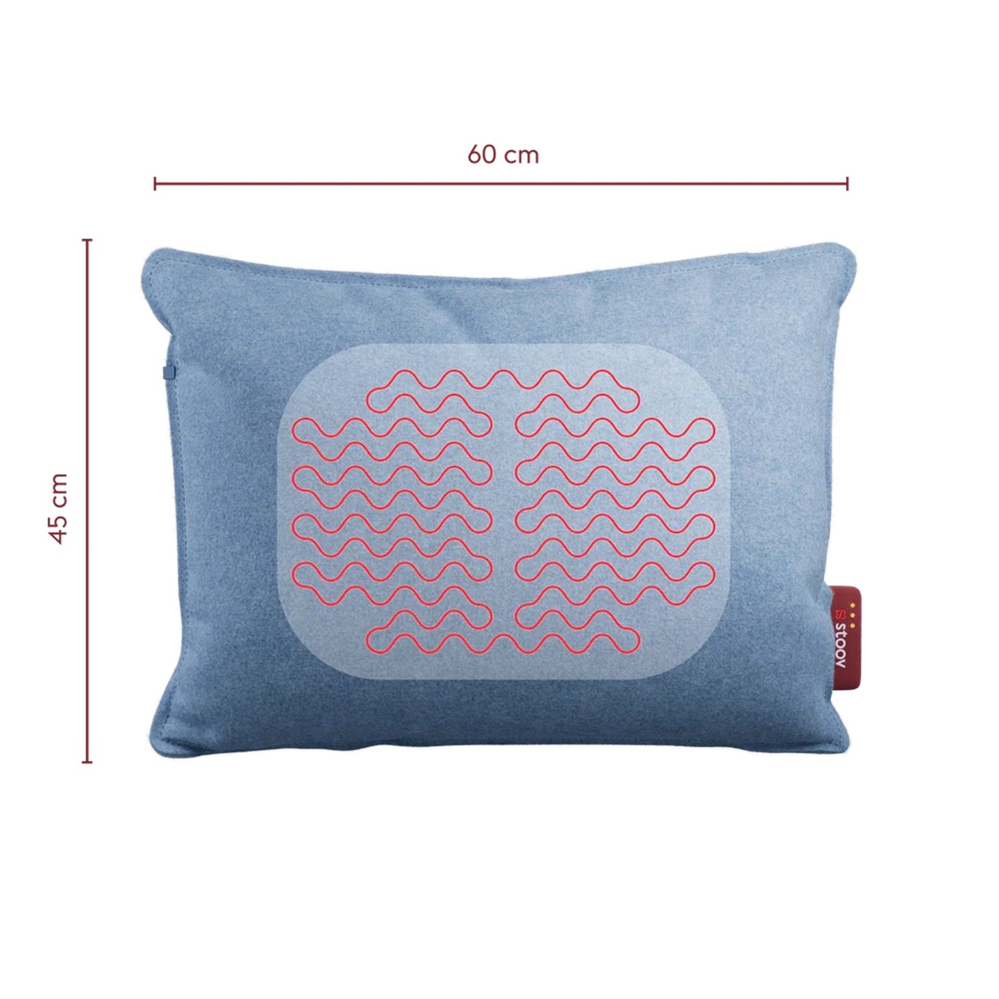 Stoov Wärmekissen Ploov³ Original Mid Blue 45x60 cm