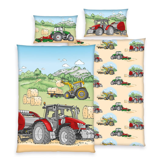 Herding Renforcé Bettwäsche Traktor 100/135 cm bunt