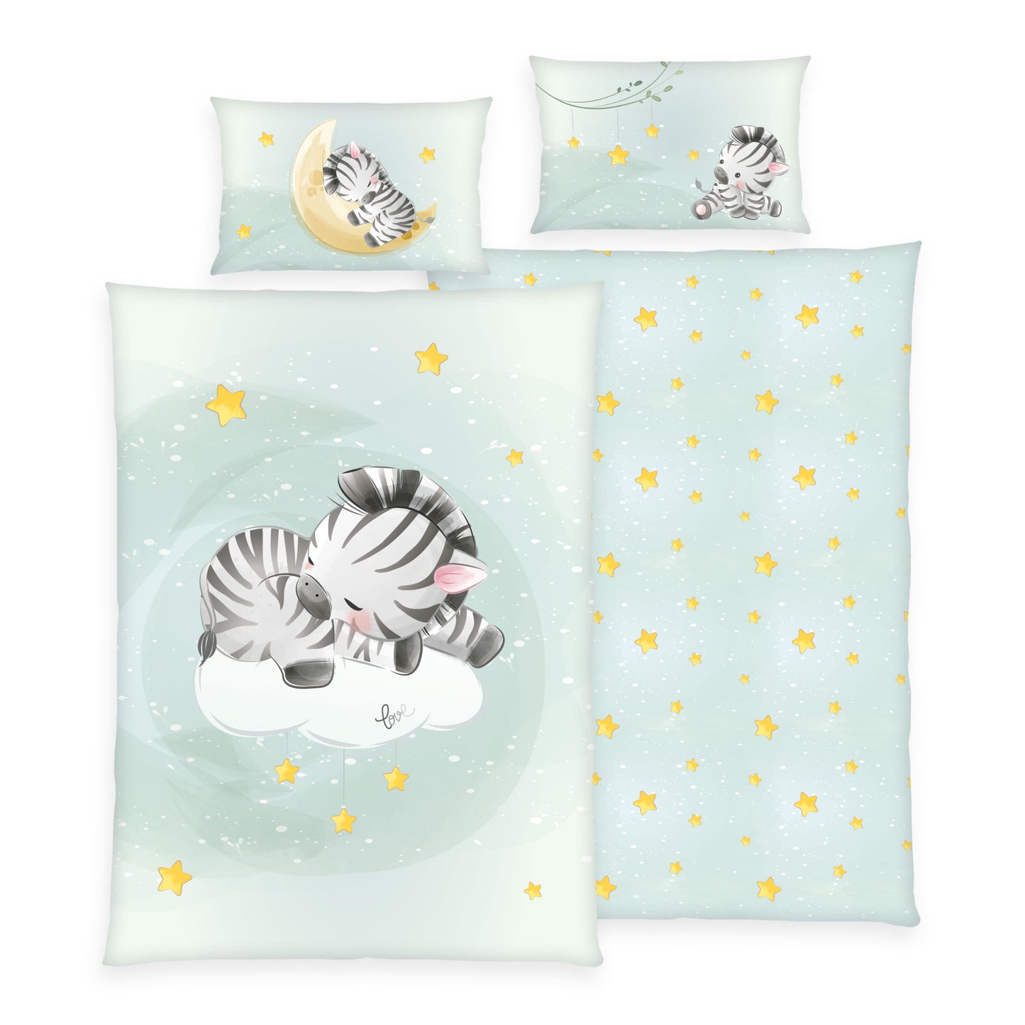 Herding Renforcé Bettwäsche Zebra 100/135 cm bunt