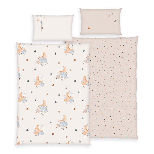 Herding Flanell Bettwäsche Moon and Stars 100/135 cm bunt