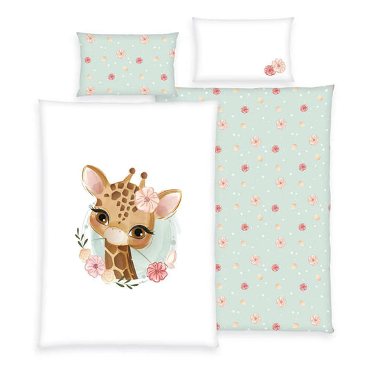Herding Renforcé Bettwäsche Giraffe 100/135 cm bunt