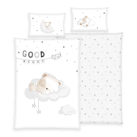 Herding Flanell Bettwäsche Sleeping little Bear 100/135 cm bunt