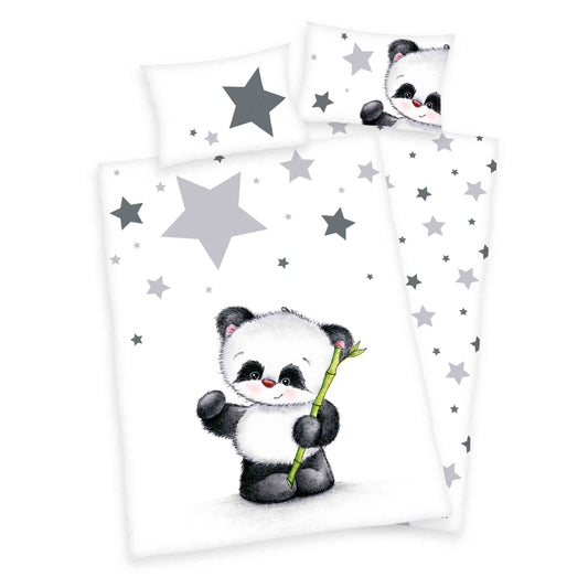 Herding Renforcé Bettwäsche Panda 100/135 cm bunt