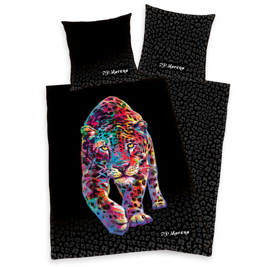 Herding Satin Bettwäsche P.D. Moreno "Leopard" 135/200 cm bunt