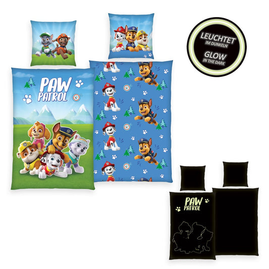 Herding Renforcé Bettwäsche Paw Patrol Boys Glow in the dark 135/200 cm bunt