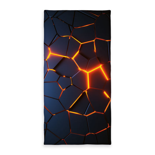 Herding 3D-Effekt Lava Velourstuch  bunt